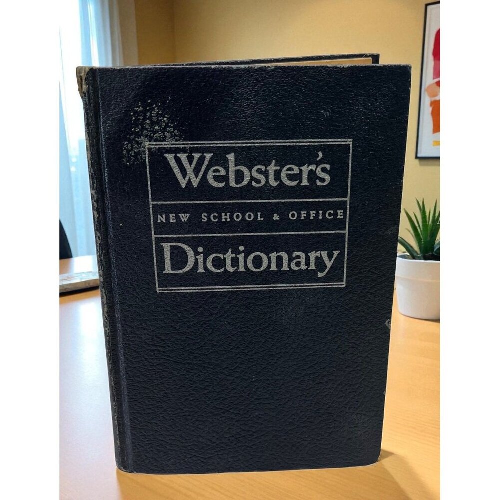 Vintage Webster New School & Office Dictionary 1962 Hardcover Reference Book